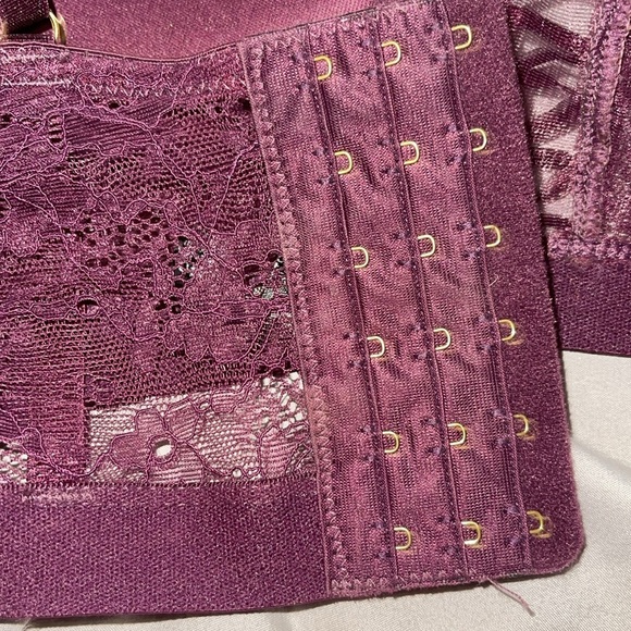 Body Frosting burgundy push-up bra, size 34D - Picture 9 of 11